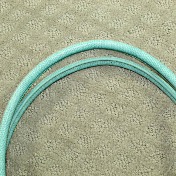 Maggi B Natural Straw & Aqua Blue Edging And Handles Handbag - Picture 8 of 15